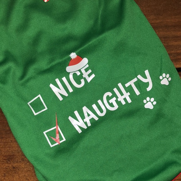 Nice or Naughty Christmas Doggie Tshirt - Picture 7 of 8